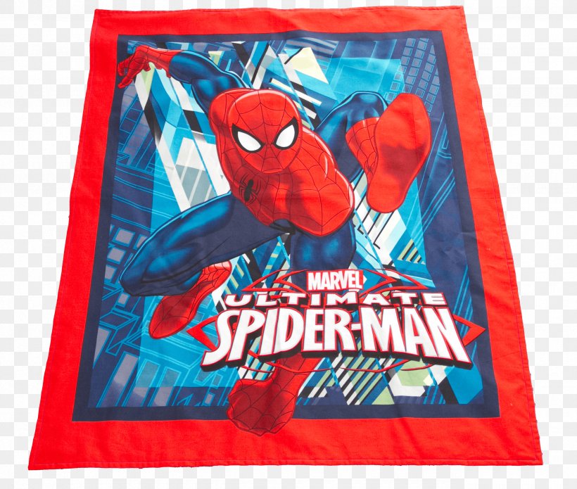 Ultimate Spider-Man Textile Superhero Marvel Comics, PNG, 2570x2179px, Spiderman, Advertising, Banner, Blue, Comic Book Download Free