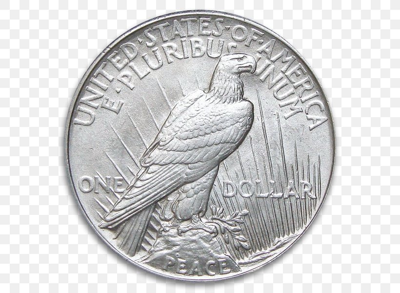 Coin Silver Peace Dollar Morgan Dollar Gold, PNG, 600x600px, Coin, Black And White, Blanchard And Company, Business, Currency Download Free