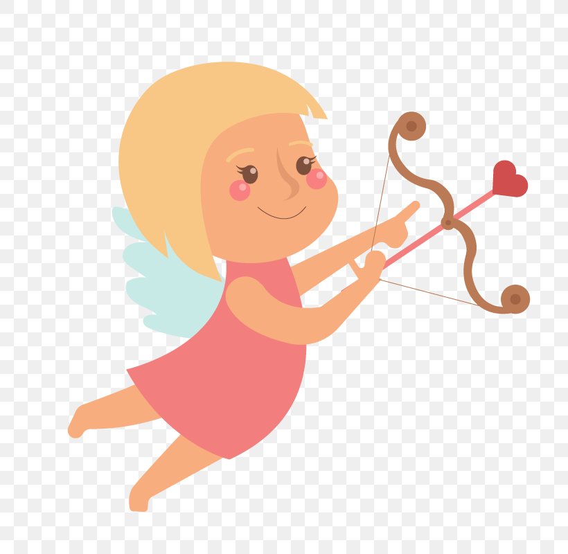 Euclidean Vector Cupid Cartoon, PNG, 800x800px, Watercolor, Cartoon, Flower, Frame, Heart Download Free