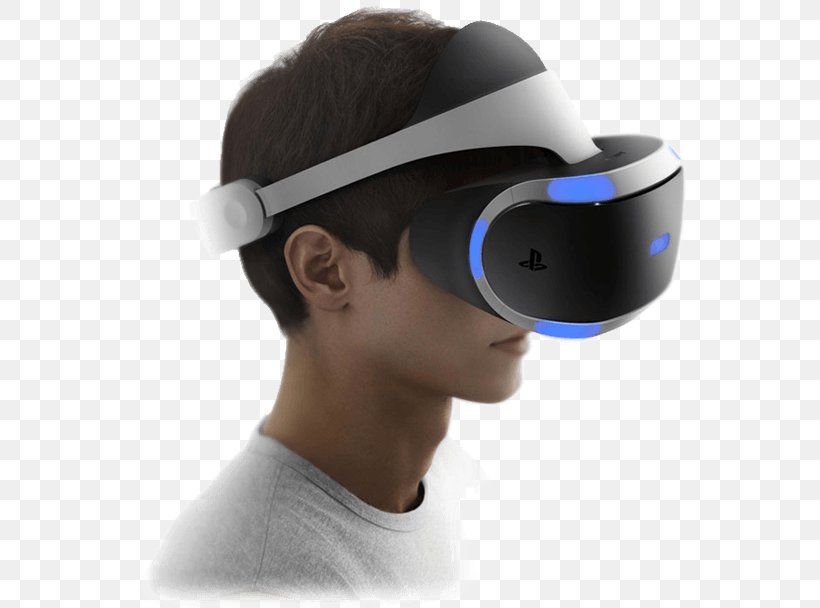 PlayStation VR Oculus Rift Virtual Reality Headset PlayStation 4, PNG, 595x608px, Playstation Vr, Audio, Audio Equipment, Bicycle Helmet, Ear Download Free