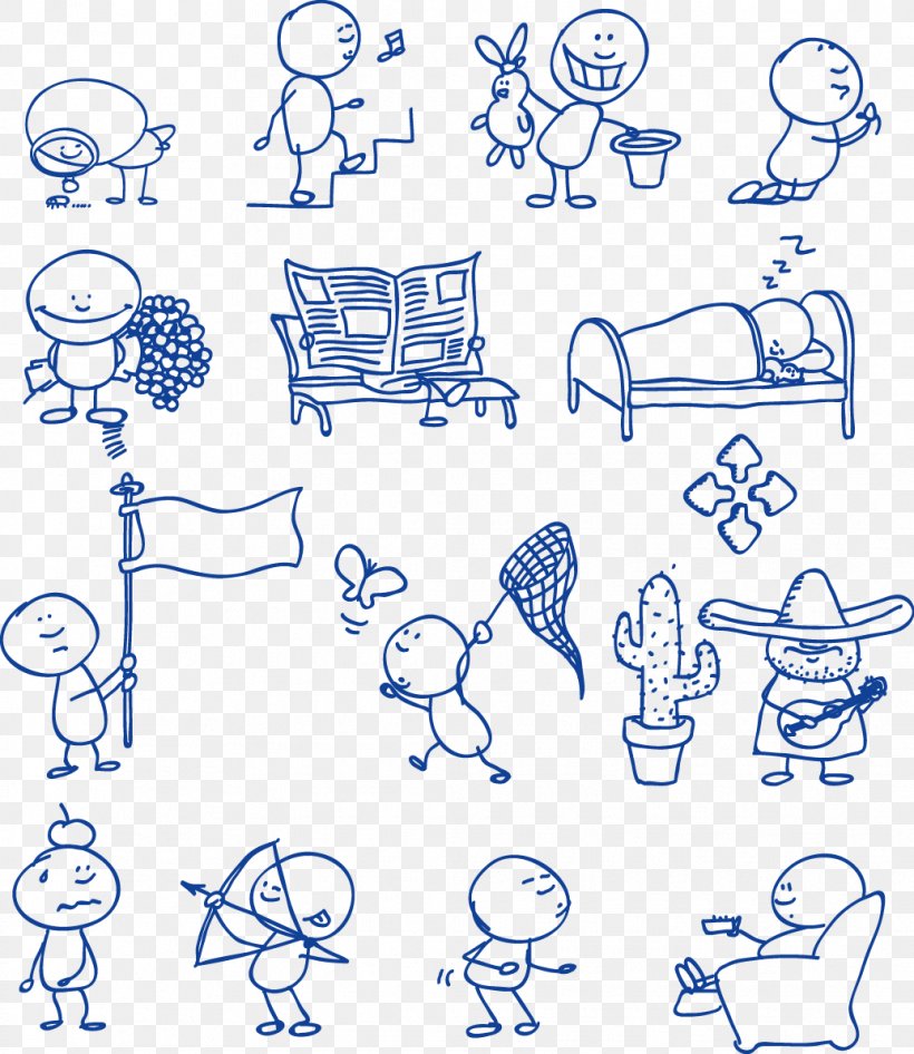Doodle Download, PNG, 1035x1195px, Doodle, Area, Black And White, Blue, Diagram Download Free