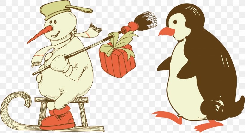 Santa Claus Christmas Card Clip Art, PNG, 3000x1636px, Santa Claus, Art, Beak, Bird, Cartoon Download Free