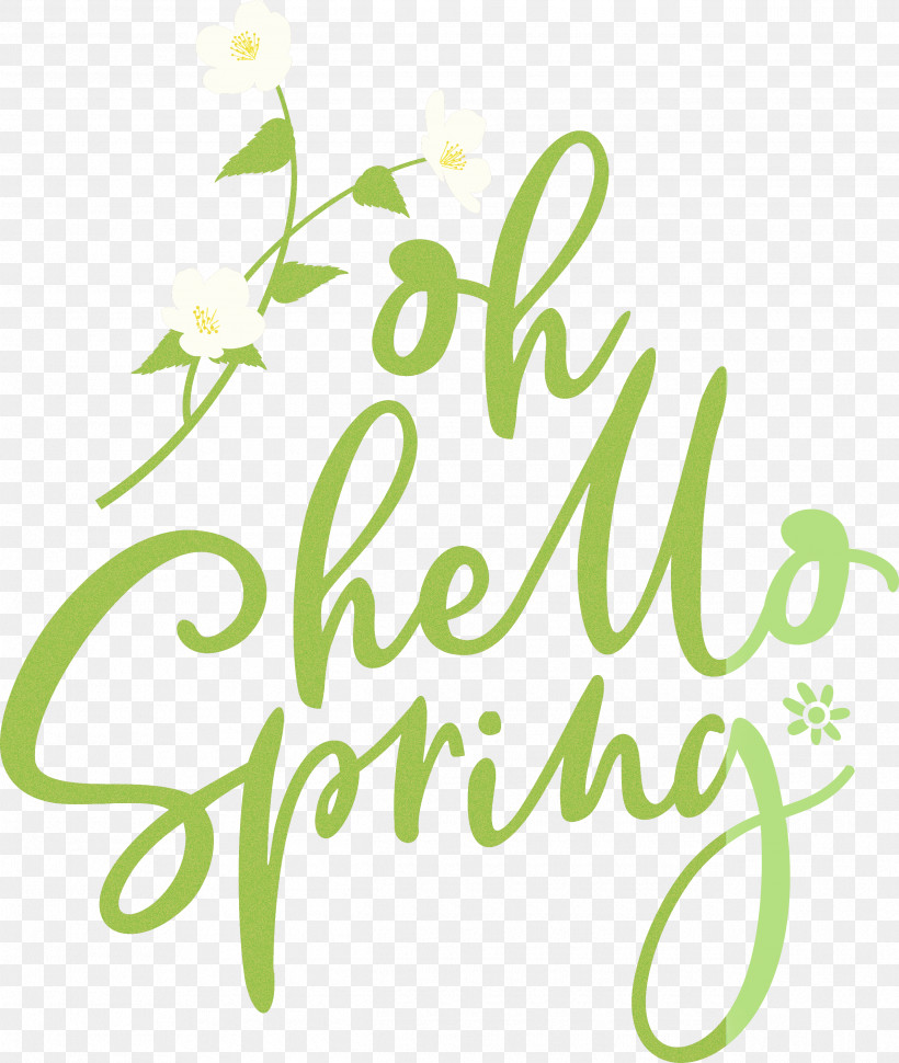 Oh Hello Spring Hello Spring Spring, PNG, 2535x3000px, Hello Spring, Floral Design, Green, Leaf, Line Download Free