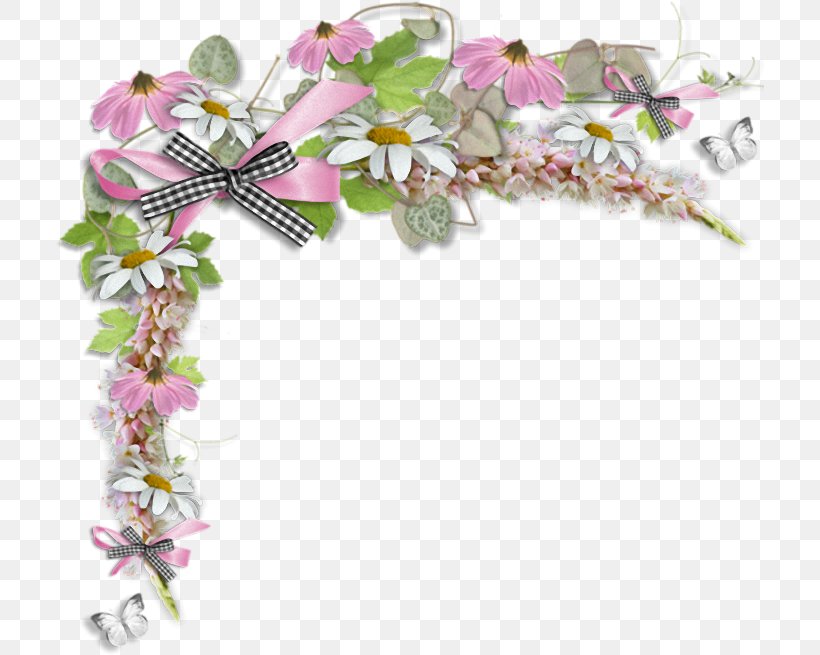 Borders And Frames Flower Clip Art, PNG, 708x655px, Borders And Frames, Artificial Flower, Blossom, Cut Flowers, Decorative Arts Download Free