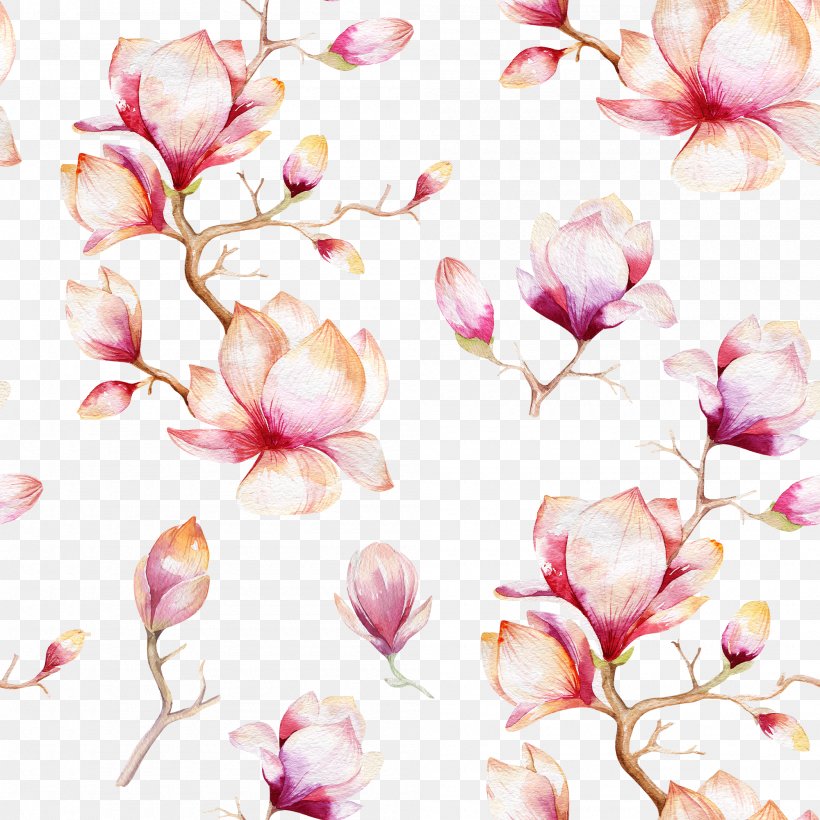 Southern Magnolia Watercolor Painting Royalty-free, PNG, 2000x2000px, Southern Magnolia, Art, Blossom, Branch, Cherry Blossom Download Free