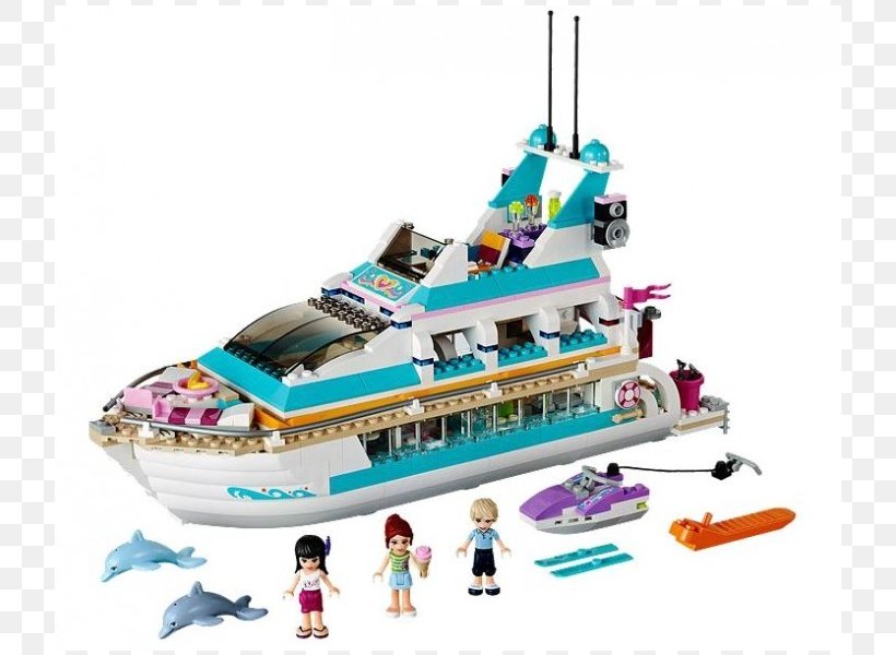 Amazon.com LEGO 41015 Friends Dolphin Cruiser LEGO Friends Toy, PNG, 800x600px, Amazoncom, Bricklink, Construction Set, Doll, Lego Download Free