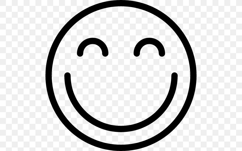 Emoticon Smiley, PNG, 512x512px, Emoticon, Area, Black And White, Face, Facial Expression Download Free