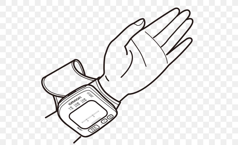 Blood Pressure Monitors Blood Pressure Measurement Arm Wrist, PNG, 600x500px, Blood Pressure Monitors, Area, Arm, Artwork, Black Download Free