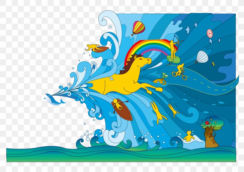 Wave, PNG, 1754x1240px, Wave, Area, Art, Cartoon, Color Download Free