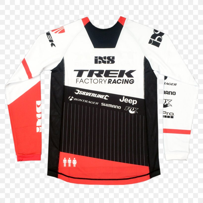 Jersey Trek Factory Racing T-shirt Trek Bicycle Corporation Downhill Mountain Biking, PNG, 1000x1000px, Jersey, Bicycle, Black, Brand, Clothing Download Free
