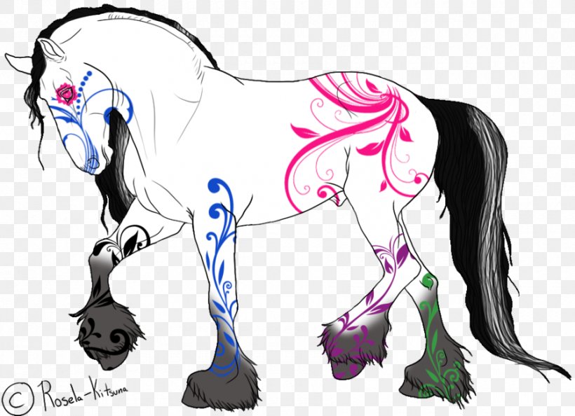 Stallion Mustang Colt Mane Unicorn, PNG, 900x653px, Watercolor, Cartoon, Flower, Frame, Heart Download Free