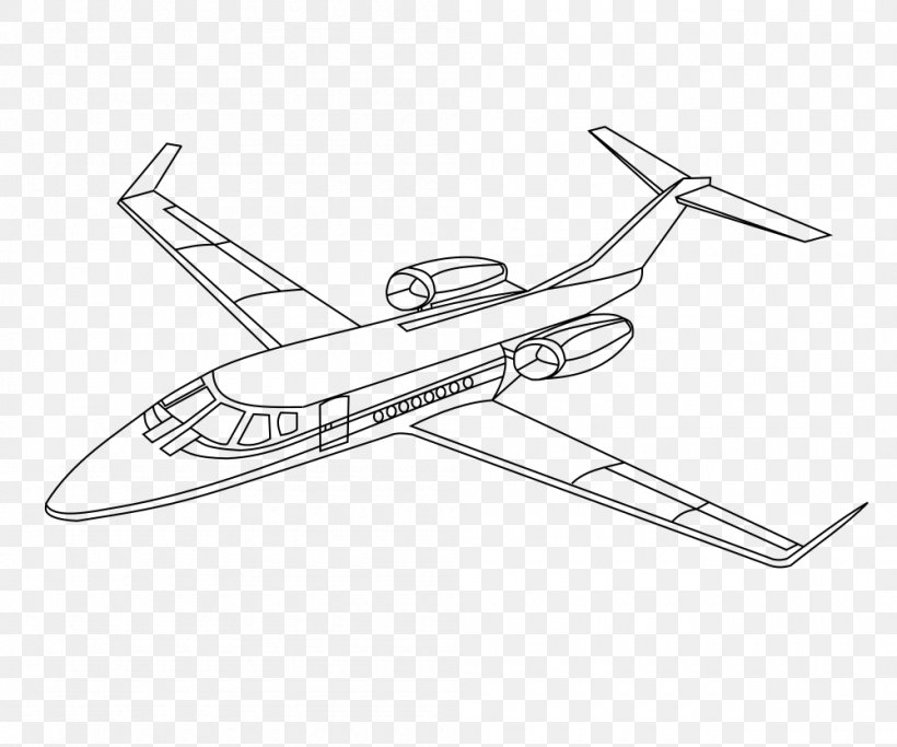 Airplane Aircraft Mode Of Transport Clip Art, PNG, 1000x833px, Airplane, Aerospace Engineering, Aircraft, Auto Part, Black And White Download Free