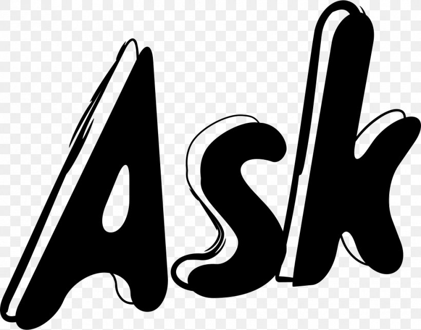 Ask.com Logo, PNG, 980x768px, Askcom, Askfm, Black And White, Brand, Drawing Download Free
