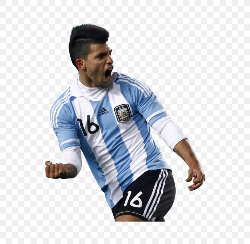 Sergio Aguero 20 Argentina Football Ringer T-shirt Royal/white 