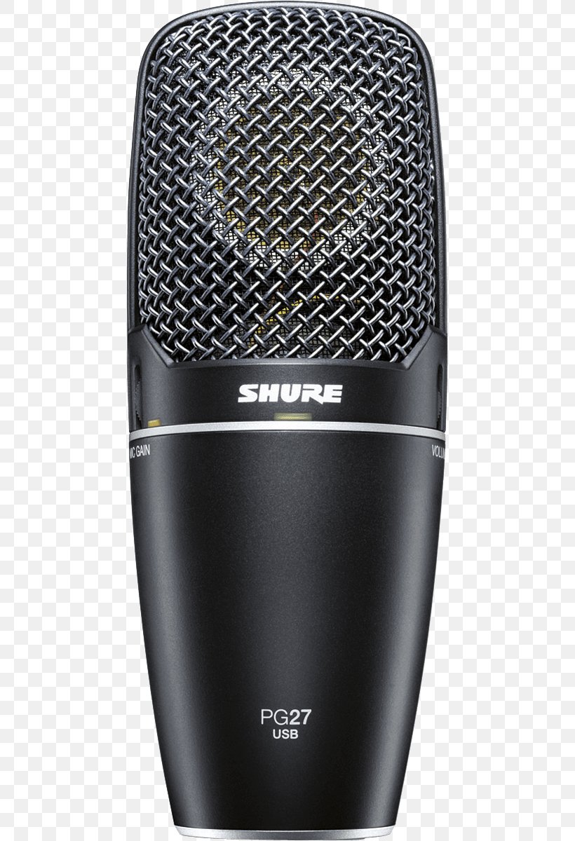 Shure PG27 Side Address Condenser Microphone Shure SM57 Shure SM58 Shure PG27-USB, PNG, 459x1200px, Microphone, Audio, Audio Equipment, Capacitor, Condensatormicrofoon Download Free