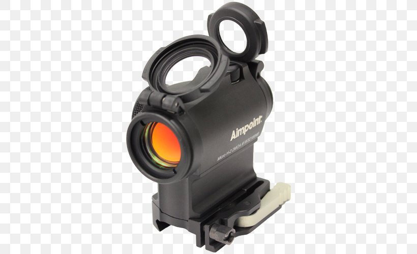 Aimpoint AB Red Dot Sight Aimpoint Micro H-1 2 MOA Dot (with Standard Mount) 200018 Firearm, PNG, 500x500px, Aimpoint Ab, Ar15 Style Rifle, Assault Rifle, Firearm, Handgun Download Free