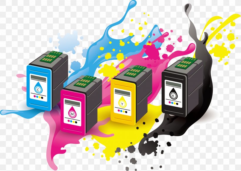 Printer Ink Cartridge, PNG, 2520x1789px, Watercolor, Cartoon, Flower, Frame, Heart Download Free