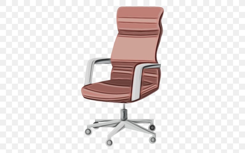 Chair Office Chair Furniture Line Material Property, PNG, 512x512px, Watercolor, Armrest, Beige, Chair, Comfort Download Free