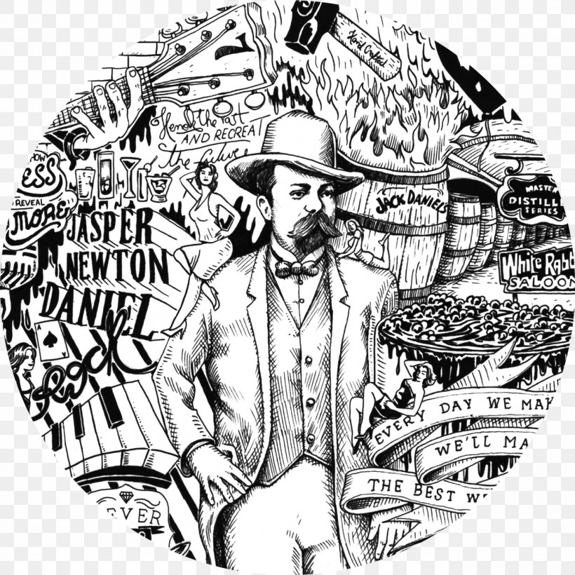 Jack Daniel's Art Drawing, PNG, 1300x1300px, Art, Artist, Atelier, Black And White, Drawing Download Free