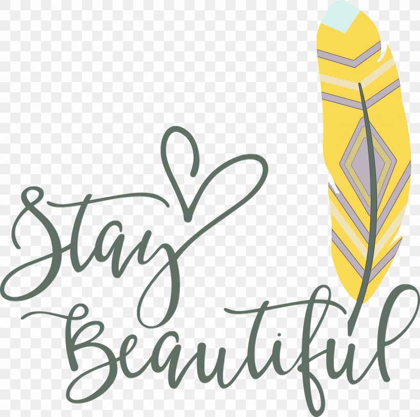 Leaf Logo Calligraphy Yellow Line, PNG, 3000x2979px, Stay Beautiful, Biology, Calligraphy, Fashion, Geometry Download Free