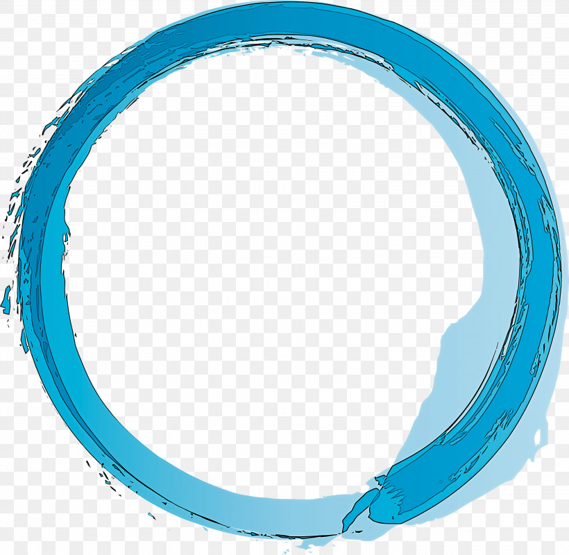 Turquoise Circle, PNG, 3000x2930px, Brush Frame, Circle, Frame, Turquoise, Watercolor Frame Download Free