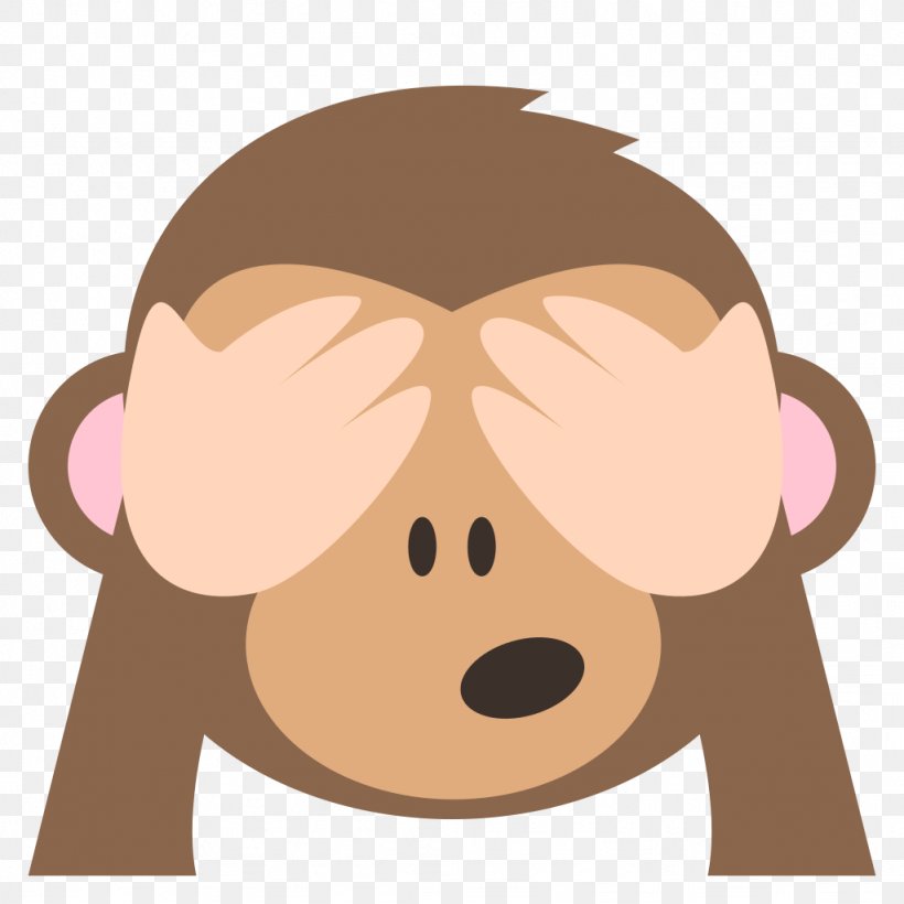 Emoji Three Wise Monkeys Emoticon Evil, PNG, 1024x1024px, Emoji, Carnivoran, Cartoon, Cheek, Ear Download Free