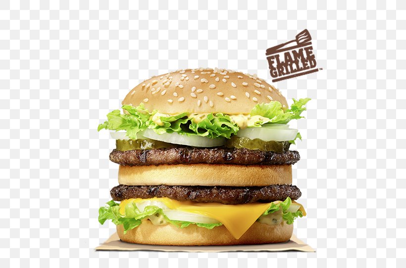 Big King Hamburger Whopper Cheeseburger BK XXL, PNG, 500x540px, Big King, American Cheese, American Food, Big Mac, Bk Stacker Download Free