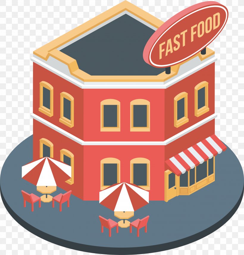 Fast Food Restaurant, PNG, 2917x3052px, Fast Food, Animation, Building, Fast Food Restaurant, Food Download Free