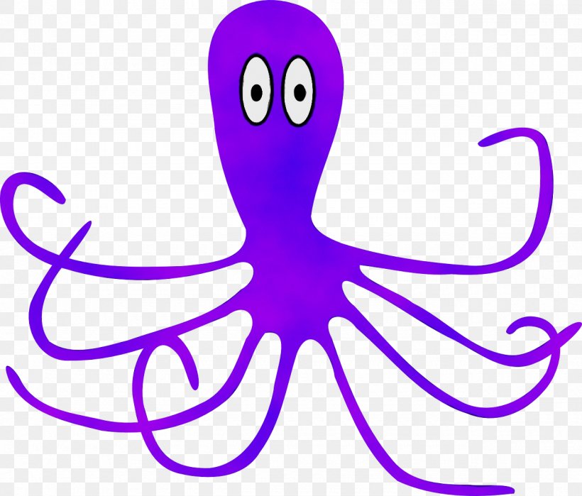 Octopus Purple Violet Pink Line, PNG, 1280x1092px, Watercolor, Magenta, Octopus, Paint, Pink Download Free