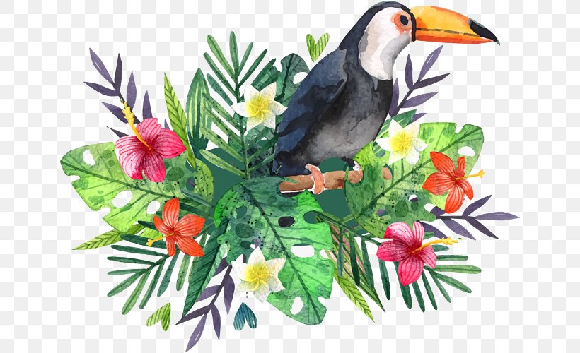 Watercolor Painting Drawing, PNG, 650x500px, Watercolor Painting, Art, Beak, Bird, Branch Download Free