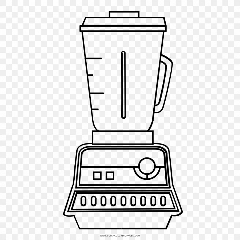 Blender Drawing Coloring Book Home Appliance, PNG, 1000x1000px, Blender, Area, Black And White, Brand, Coloring Book Download Free