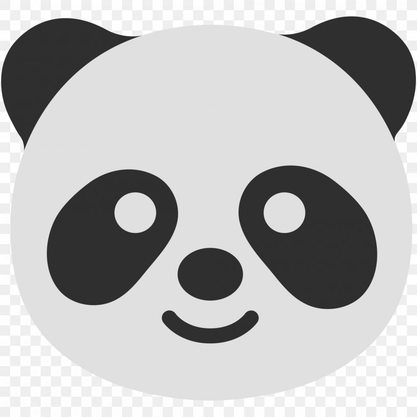 Emoji Giant Panda The Panda Coloring Pages Android, PNG, 2000x2000px, Emoji, Android, Bear, Black, Black And White Download Free