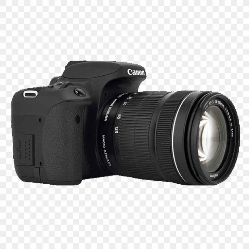 Canon EOS 750D Canon EOS 760D Single-lens Reflex Camera Digital SLR, PNG, 1024x1024px, Canon Eos 750d, Autofocus, Camera, Camera Accessory, Camera Lens Download Free