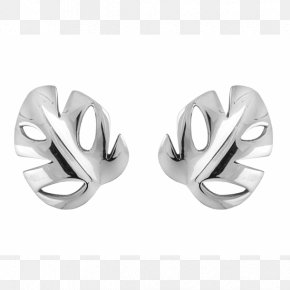 Monstera - Earring Silver Jewellery Swiss Cheese Plant Gold PNG