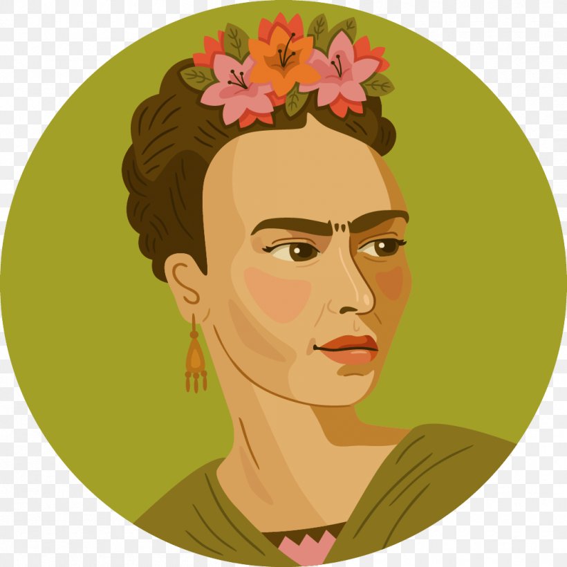 Frida Kahlo Illustration Self-portrait Image History Portraits, PNG, 1050x1050px, Frida Kahlo, Art, Brown Hair, Cheek, Face Download Free