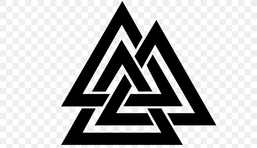 Odin Valknut Symbol Norse Mythology Runes, PNG, 600x472px, Odin, Black And White, Brand, Deity, Logo Download Free