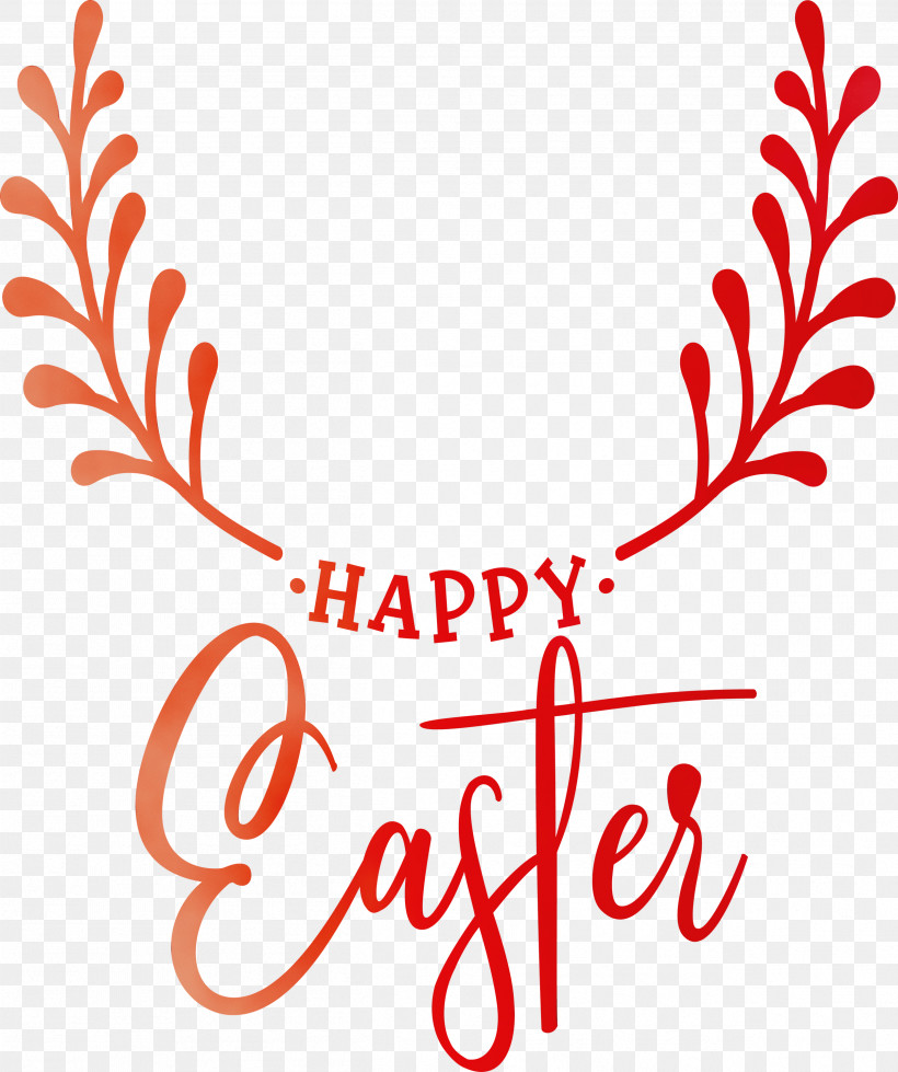 Red Text Line Font Plant, PNG, 2511x3000px, Easter Day, Easter Sunday, Line, Paint, Plant Download Free