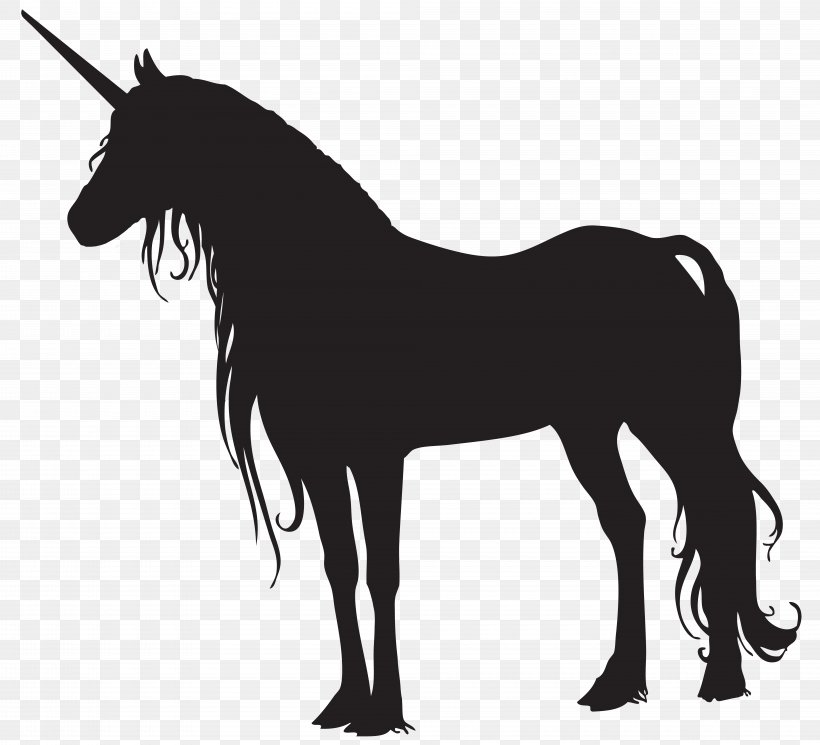 Silhouette Unicorn Horse Clip Art, PNG, 8000x7278px, Silhouette, Art, Art Museum, Black And White, Bridle Download Free