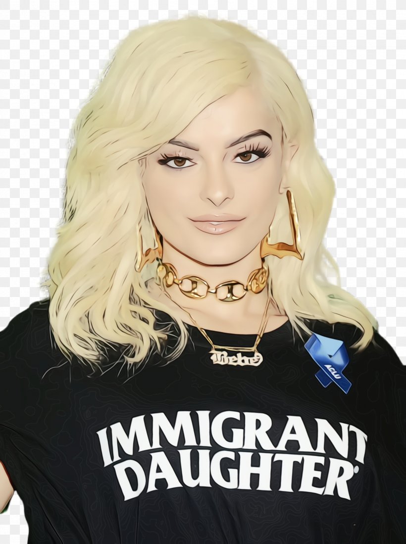 Bebe Rexha Singer Blond Clothing Accessories Red Carpet, PNG, 1728x2316px, 2018, Watercolor, Bebe Rexha, Black Hair, Blond Download Free