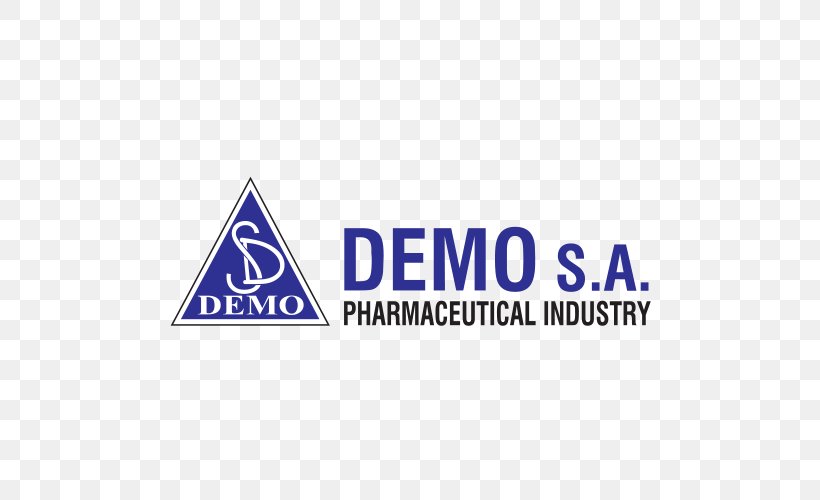 Logo DEMO S.A. Pharmaceutical Industry Organization Brand, PNG, 500x500px, Logo, Area, Blue, Brand, Factory Download Free