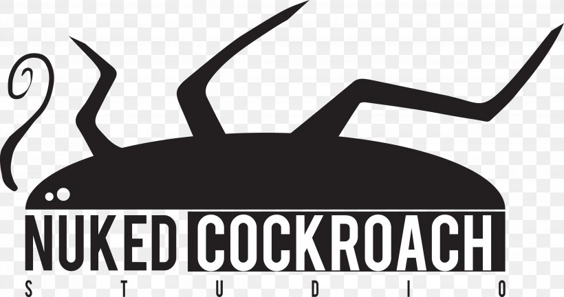 Nuked Cockroach Logo Video Game, PNG, 4306x2270px, Cockroach, Black And White, Brand, Fictional Character, Game Download Free
