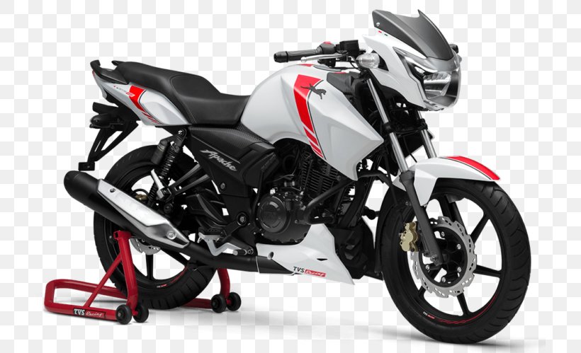 TVS Apache TVS Motor Company Motorcycle India Price, PNG, 720x499px, Tvs Apache, Automotive Exterior, Car, Exhaust System, Hardware Download Free