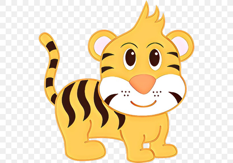 Cartoon Animal Figure Yellow Tiger Tail, PNG, 548x572px, Cartoon, Animal Figure, Tail, Tiger, Yellow Download Free