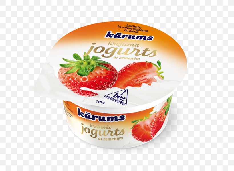 Strawberry Yoghurt Food Cream Crème Fraîche, PNG, 600x600px, Strawberry, Cheese, Cheese Spread, Cream, Dairy Product Download Free