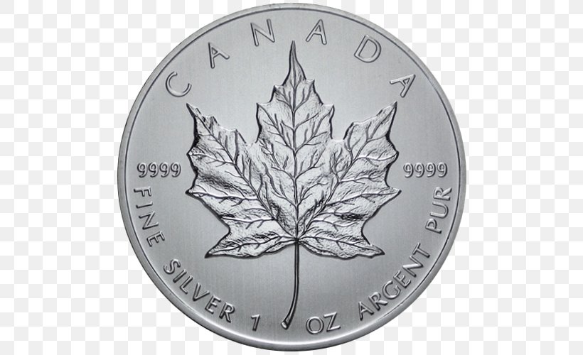 150th Anniversary Of Canada Canadian Silver Maple Leaf Canadian Gold Maple Leaf, PNG, 500x500px, 150th Anniversary Of Canada, Canada, American Silver Eagle, Black And White, Bullion Download Free