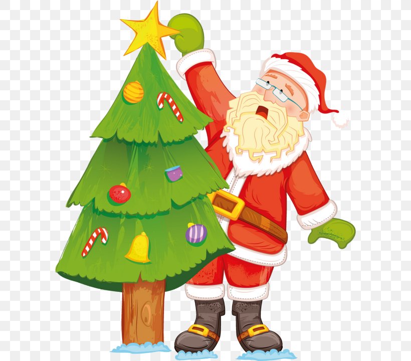 Christmas Tree Santa Claus Royalty-free, PNG, 600x720px, Christmas Tree, Art, Christmas, Christmas Decoration, Christmas Ornament Download Free