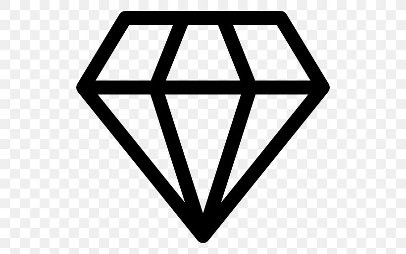 Diamond Shape Rhombus, PNG, 512x512px, Diamond, Area, Black, Black And White, Brand Download Free