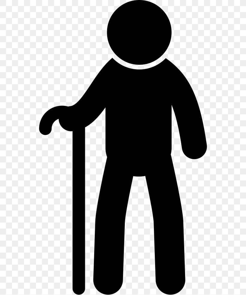 Old Age Walking Stick Clip Art, PNG, 560x981px, Old Age, Artwork, Black, Black And White, Crutch Download Free