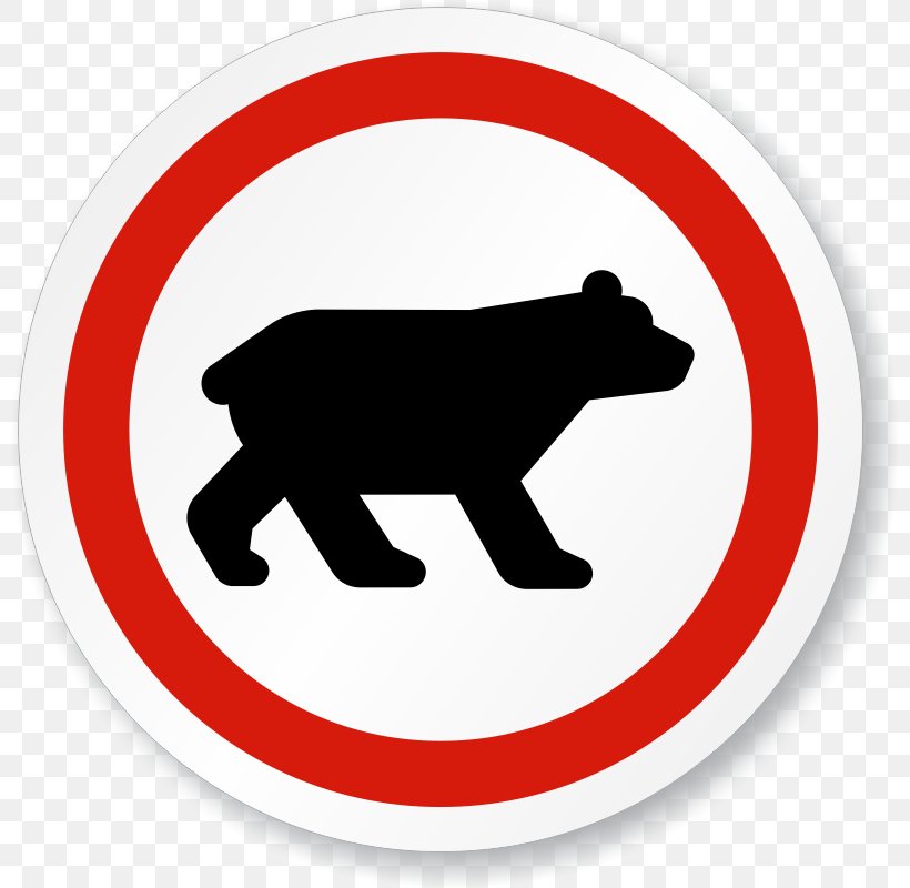 Brown Bear Traffic Sign Polar Bear, PNG, 800x800px, Bear, Area, Black And White, Blog, Brown Bear Download Free