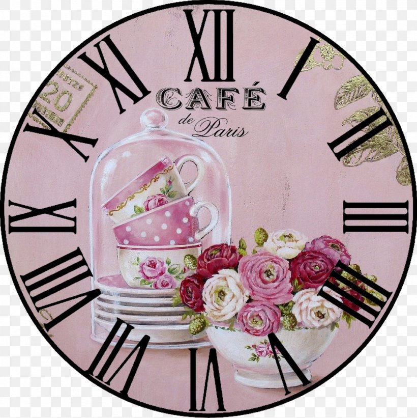 Clock Image Kitchen Vintage Decoupage, PNG, 1106x1108px, Clock, Alarm Clocks, Art, Clock Face, Cut Flowers Download Free